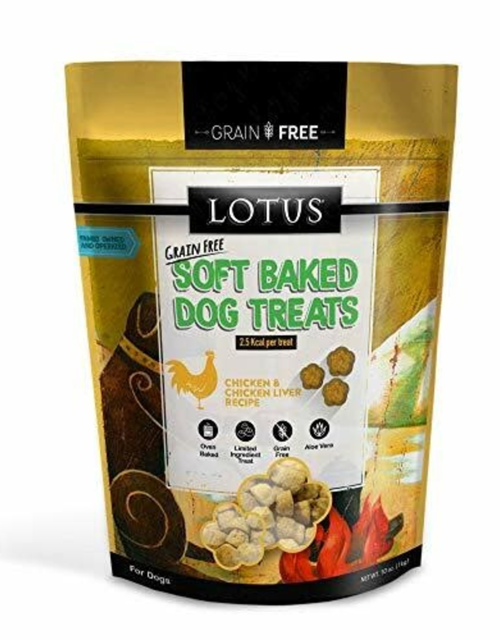 Lotus LOTUS DOG SOFT BAKED GRAIN FREE CHICKEN LIVER 10OZ