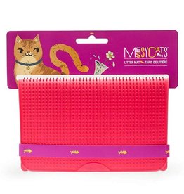 Messy Mutts Messy Cats Soft Silicone Litter Mats Red