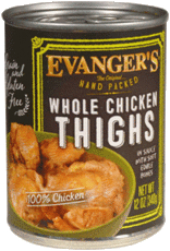 Evanger's Evanger's Hand-Packed Whole Chicken Thighs Canned Dog Food 11 oz