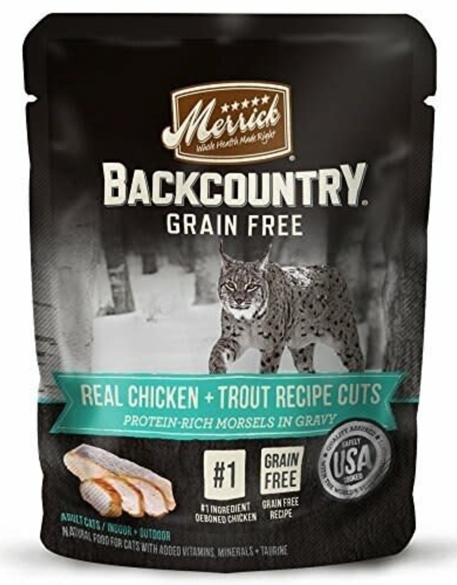 Merrick Merrick Backcountry Real Chicken/Trout Recipe Cuts Cat