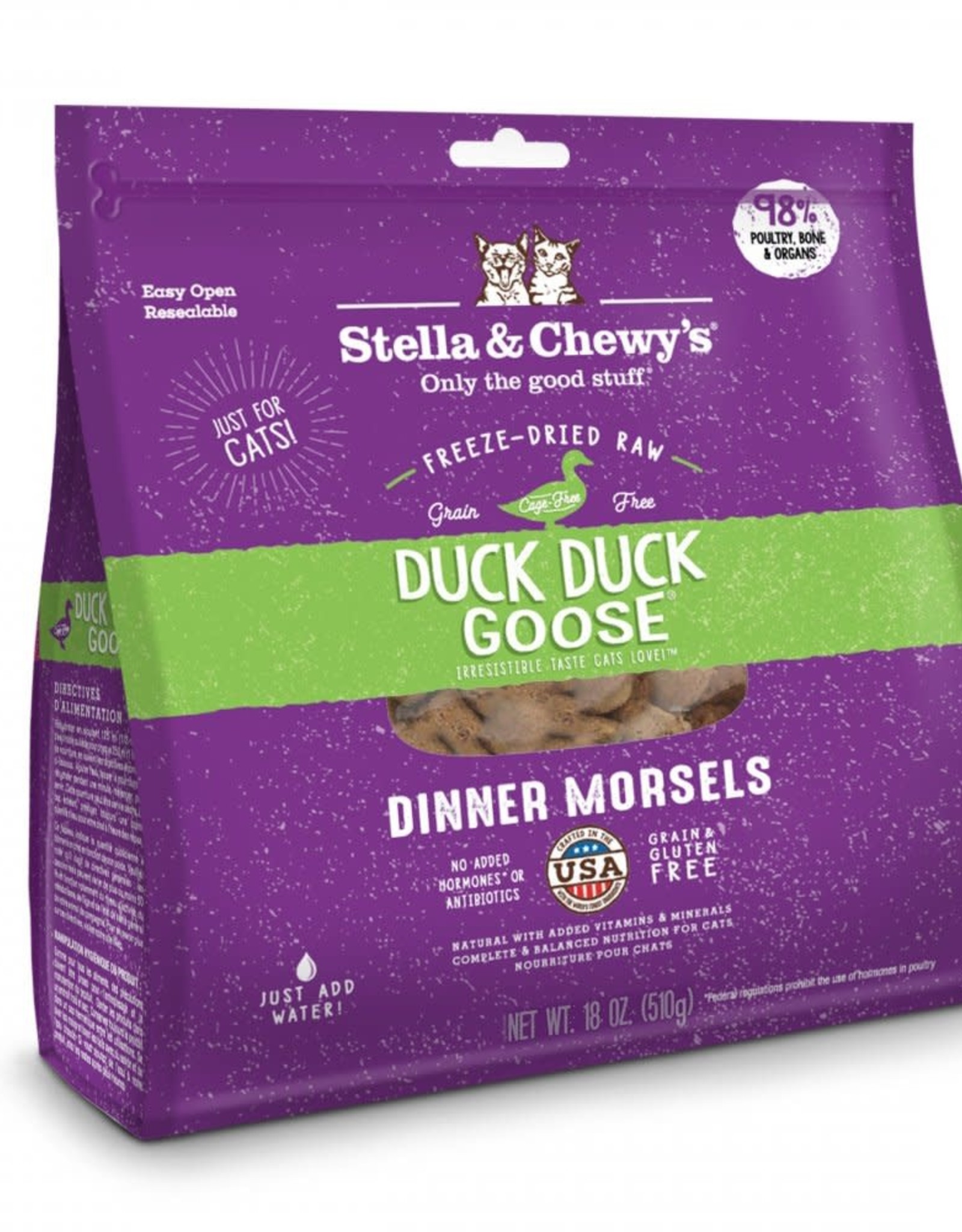 Stella & Chewy's Freeze Dried Duck Duck Goose Dinner for Cats - 18 oz