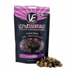 Vital Essentials Vital Essentials Freeze-Dried Vital Treats Turkey Giblets 2.0oz 12=CS