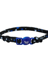 Coastal Pet Products Safe Cat® Round Fashion Collar, Black Stars, 3/8" x 8"-12"