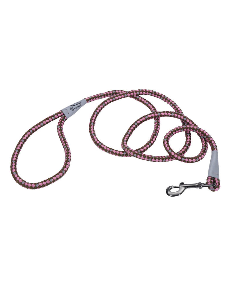 Coastal Pet Products K9 Explorer® Reflective Braided Rope Snap Dog Leash, Rosebud, 06'