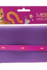 Messy Mutts Messy Mutts Cat Silicone Litter Mat Purple 17.75X12.75