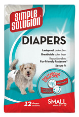 Simple Solution 12 Disposable Diapers, Small