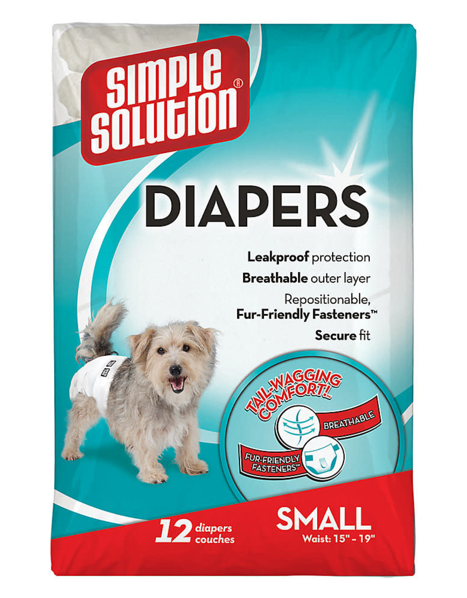 Simple Solution 12 Disposable Diapers, Small