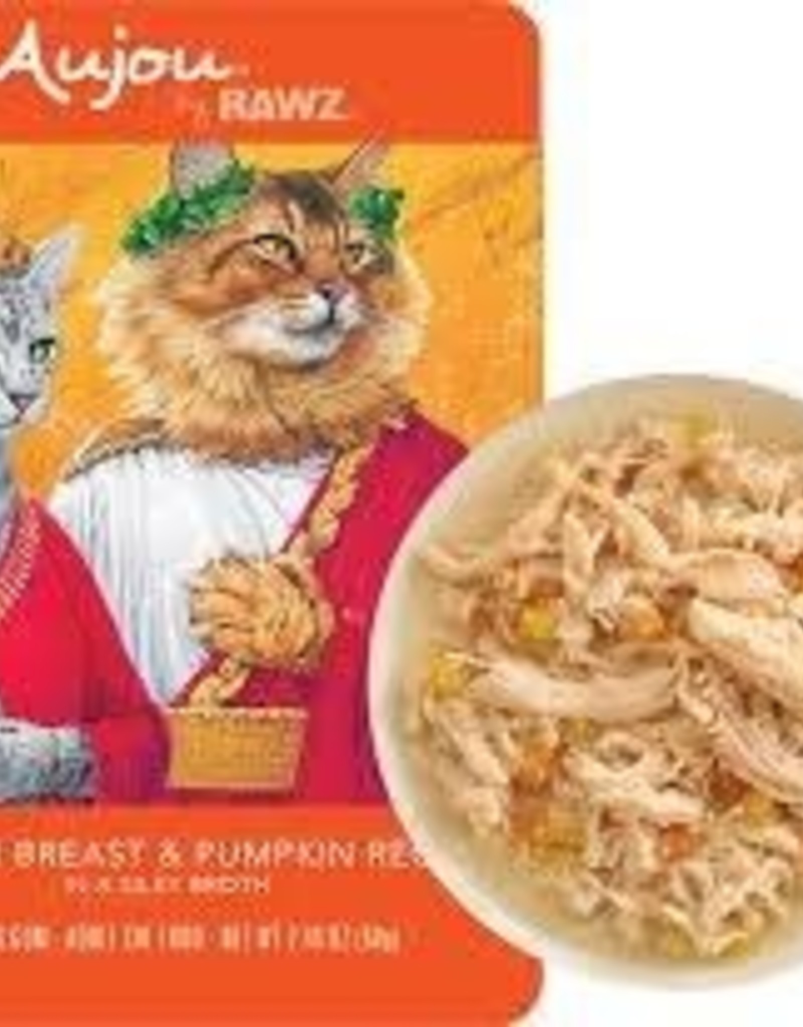 Rawz Rawz Cat Pouch GF Aujou Chicken Breast & Pumpkin 2.46 oz 8/Tray