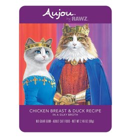 Rawz Rawz Cat Pouch Grain Free Aujou Chicken Breast & Duck 2.46 oz