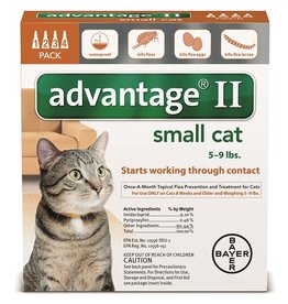 ADVANTAGE II CAT SMALL ORANGE 2-PACK