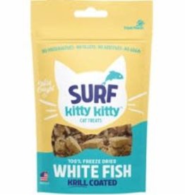 SURF KITTY KITTY 100% FREEZE-DRIED WHITE FISH TREAT WITH KRILL COATING 0.6OZ