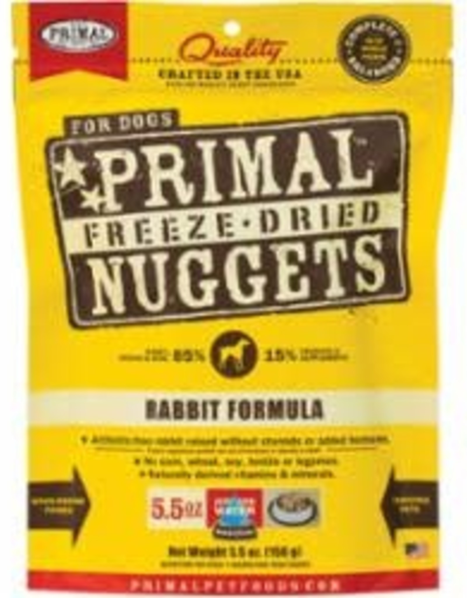 Primal Primal Freeze-Dried Nuggets Rabbit Formula Dog Food 5.5oz