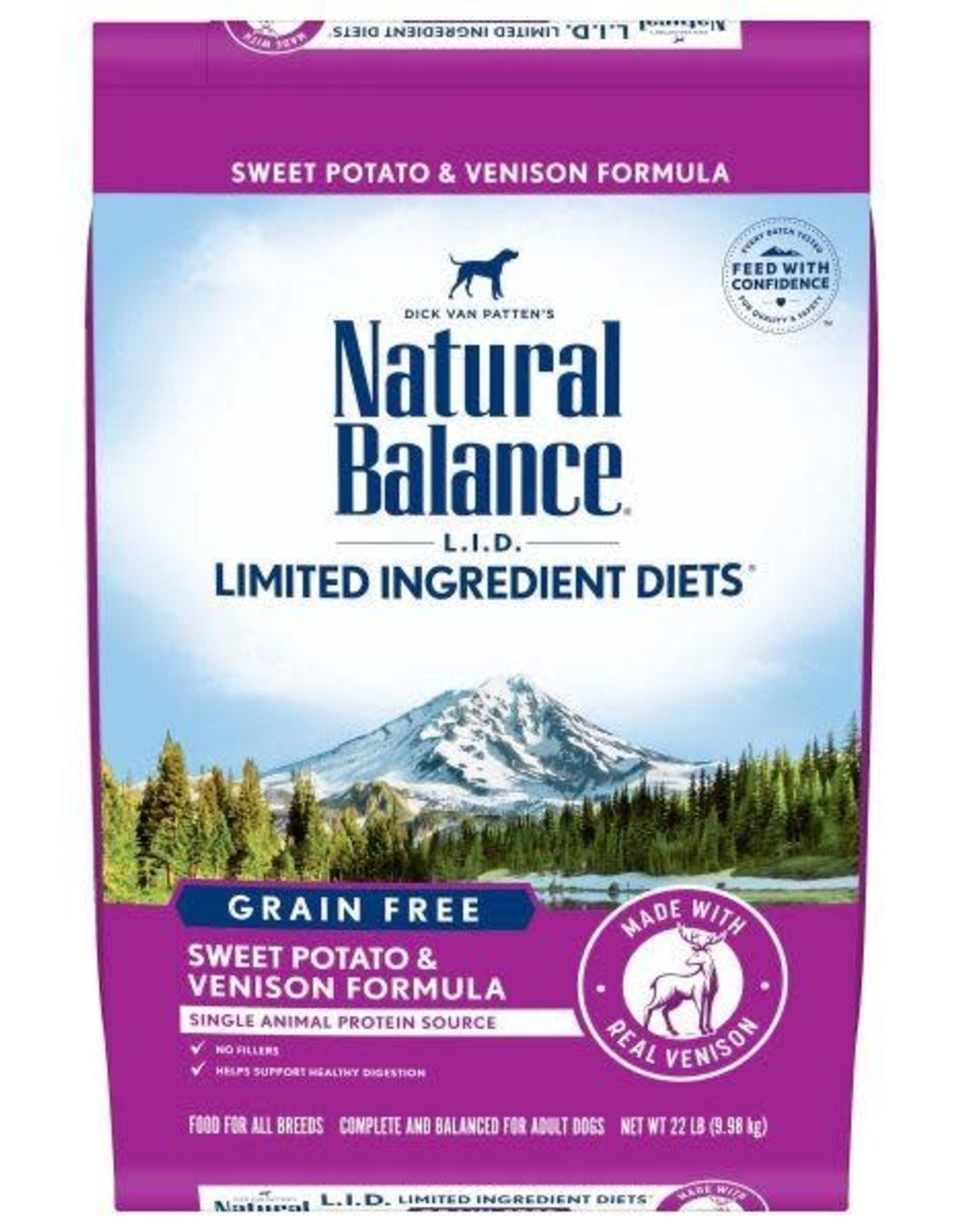 Natural Balance Natural Balance Dog LID Sweet Potato & Venison Formula 22LB