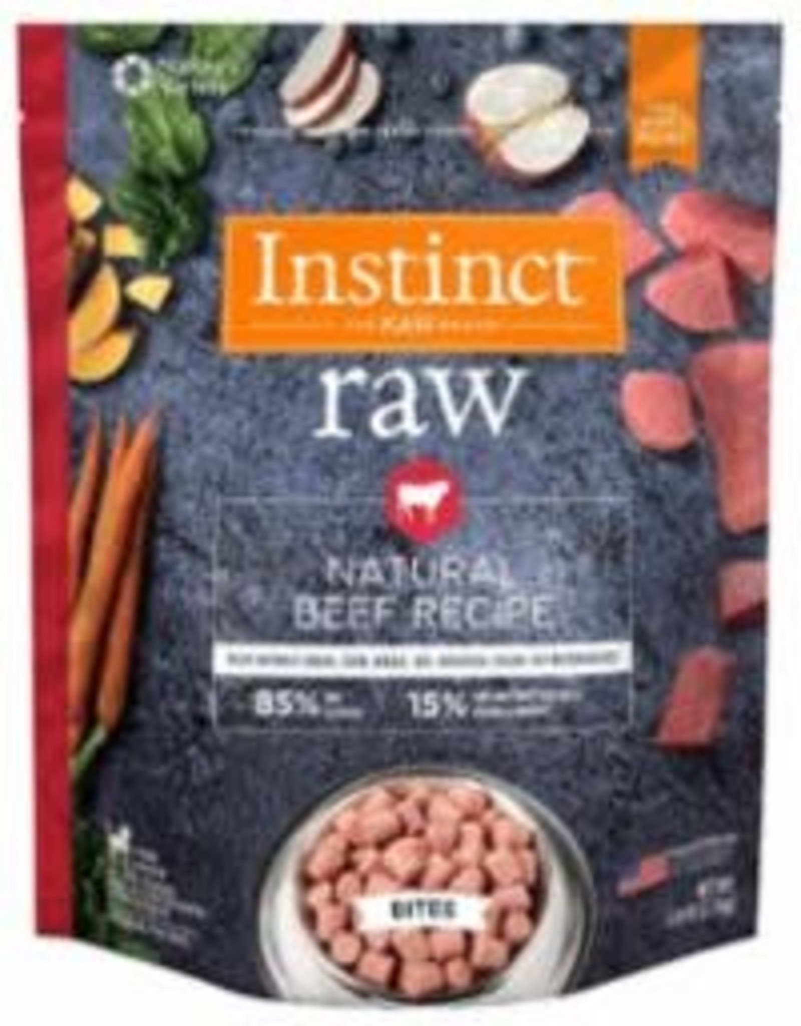 Nature's Variety Instinct by Nature's Variety Frozen Raw Bites Grain-Free Real Beef Recipe Dog Food 6lb