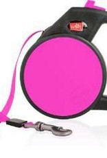 WIGZI, LLC Wigzi Pink Small Gel Retractable  Leash to 26 lb