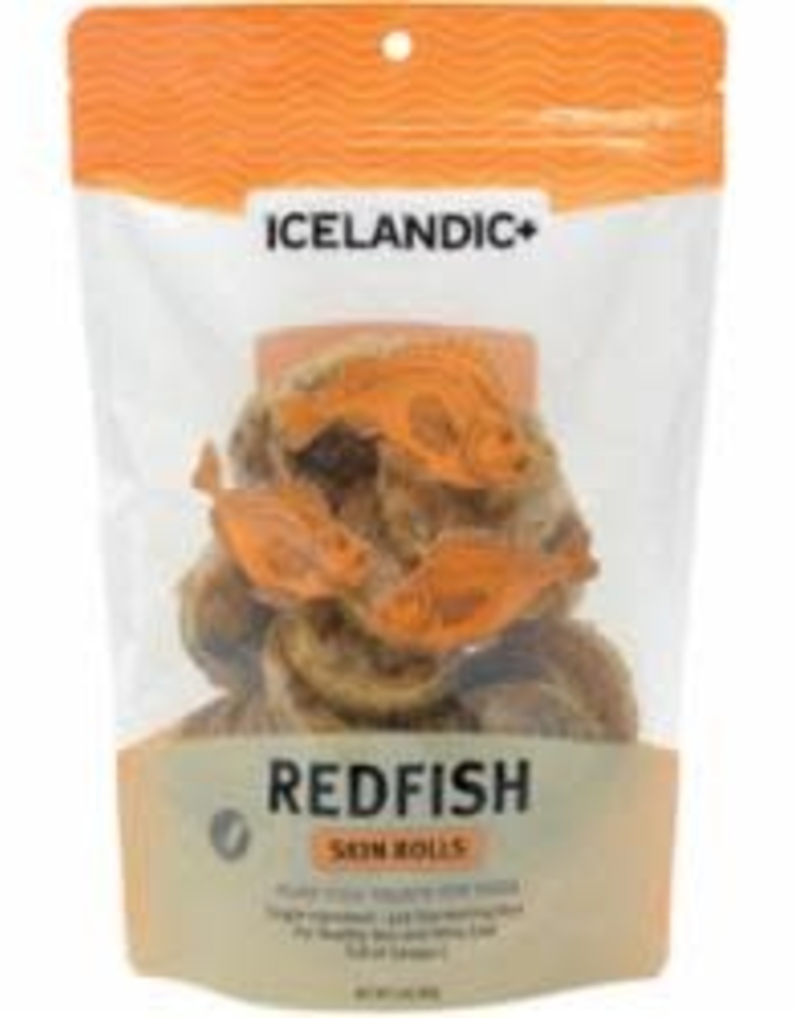 Icelandic ICELANDIC DOG RED FISH SKIN ROLLS 3OZ BAG