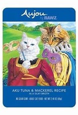 Rawz Rawz Cat Pouch Grain Free Aujou Aku Tuna & Mackerel 2.46 oz 8/Tray