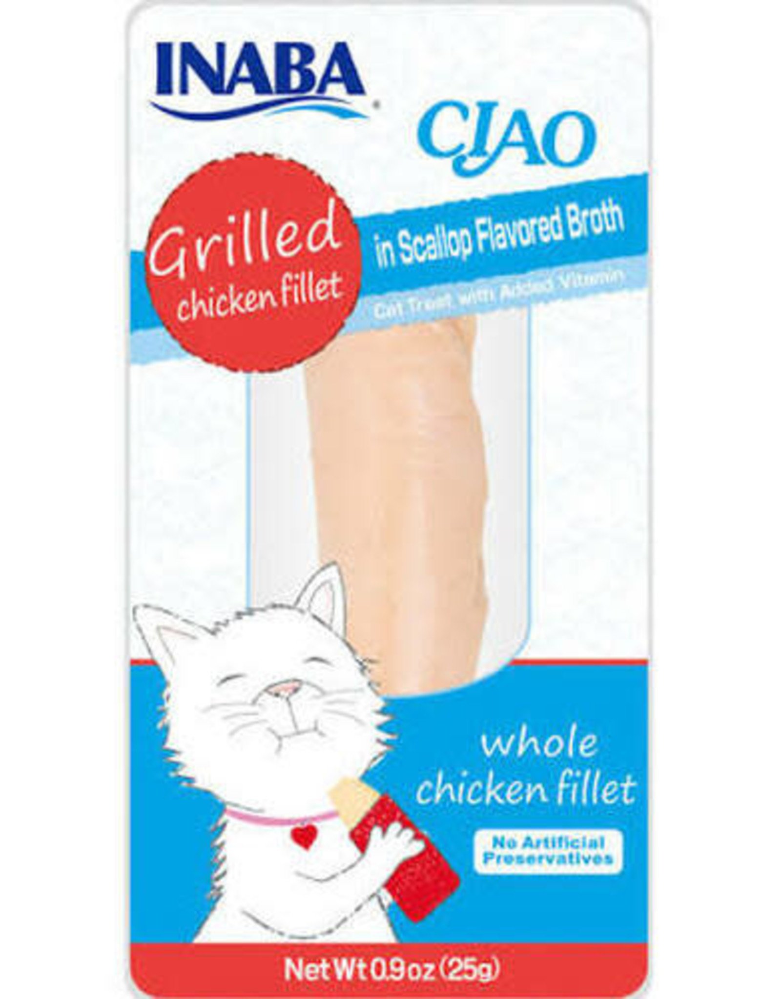 Inaba Ciao Cat Grilled Fillets Chicken in Scallop Broth 6/Pk