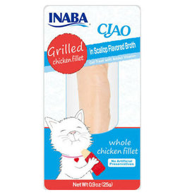 Inaba Ciao Cat Grilled Fillets Chicken in Scallop Broth 6/Pk