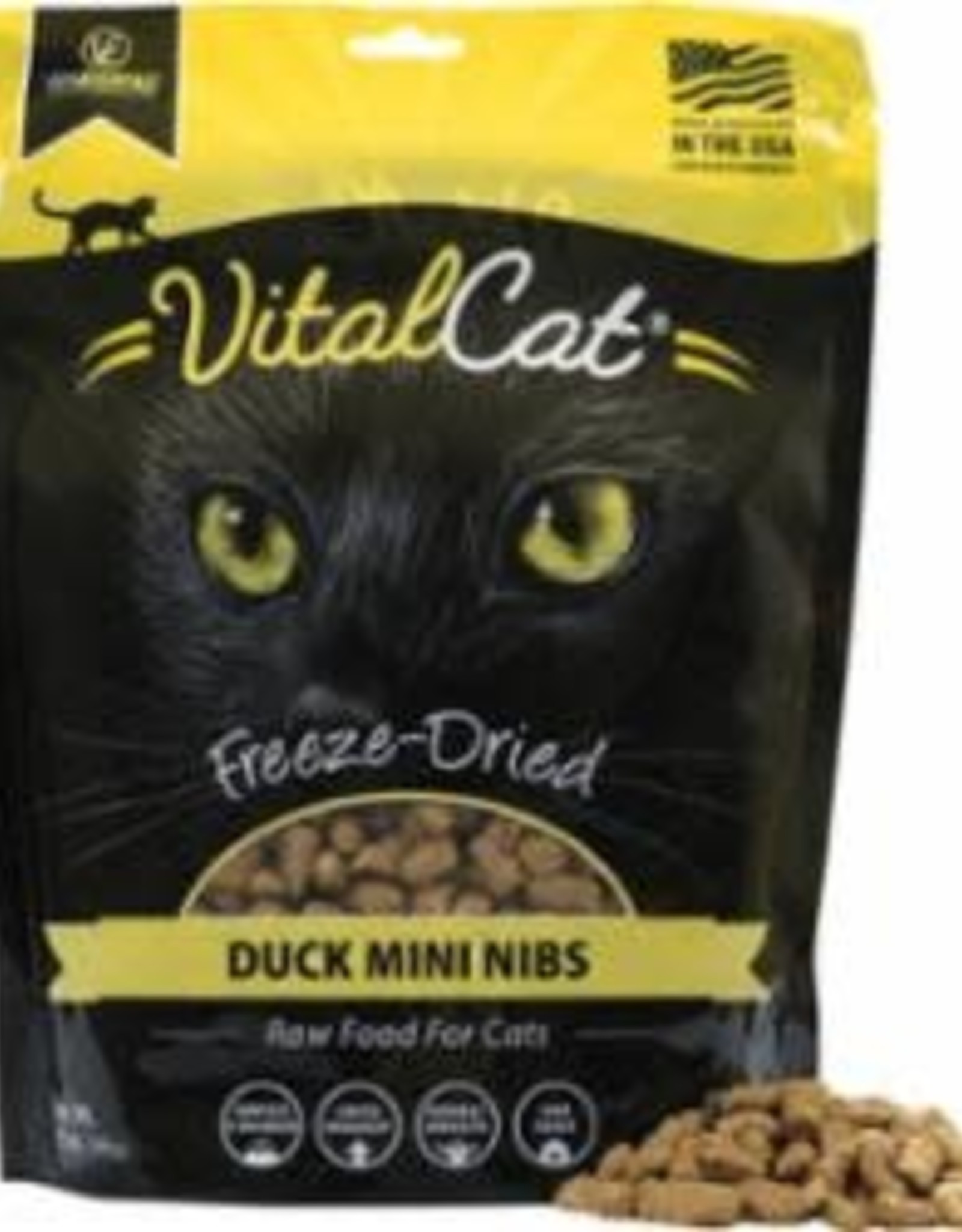 Vital Essentials VITAL ESSENTIALS CAT FREEZE-DRIED MINI NIBS DUCK 12OZ