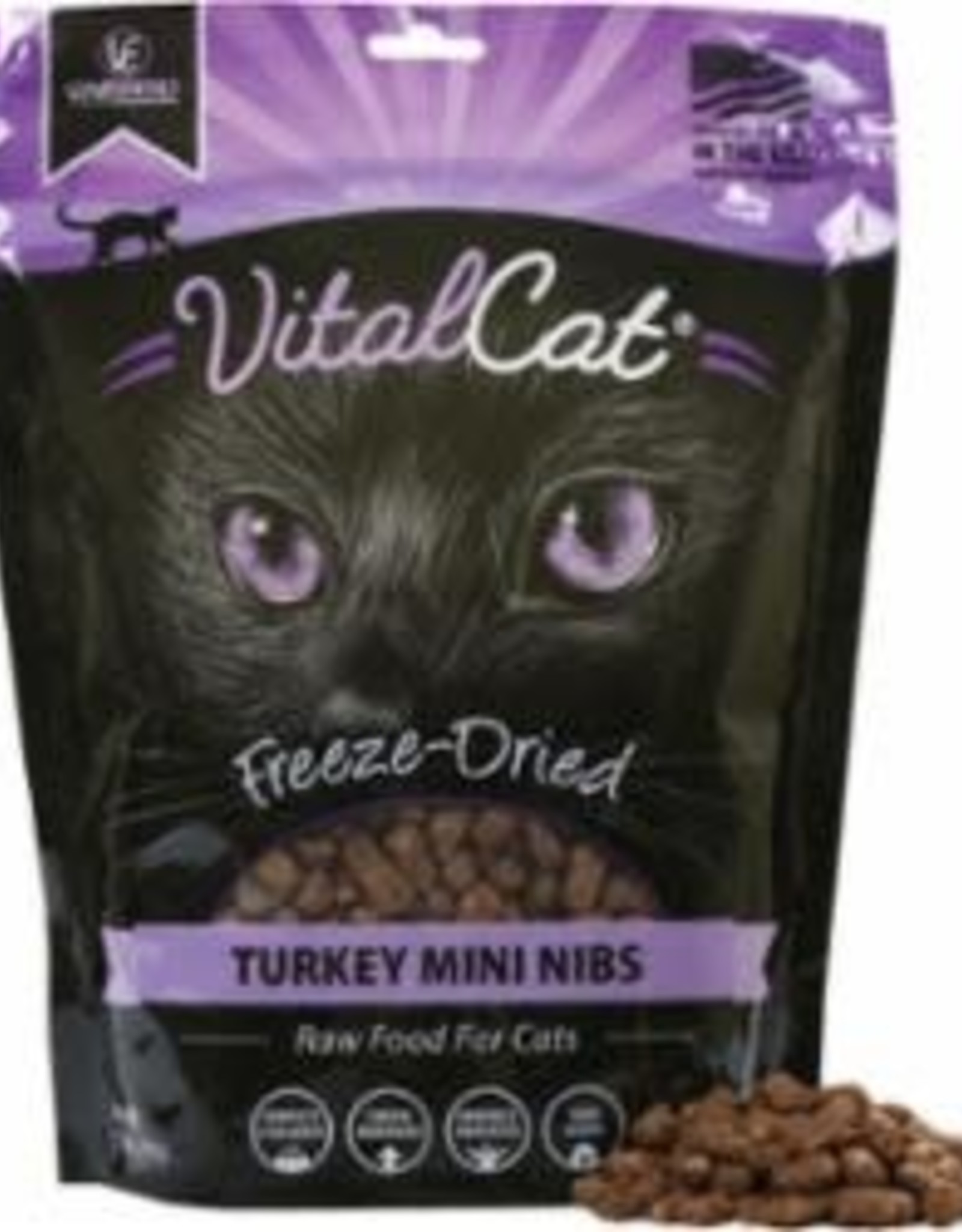 Vital Essentials VITAL ESSENTIALS CAT FREEZE-DRIED MINI NIBS TURKEY 12OZ