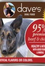 Daves DAVE'S PET FOOD DOG 95% PREMIUM BEEF & CHICKEN 13OZ