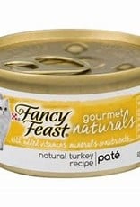 NESTLE PURINA PETCARE COMPANY Fancy Feast Natural Pate Wet Cat Food, Gourmet Naturals Natural Turkey Recipe - 3 oz. Cans