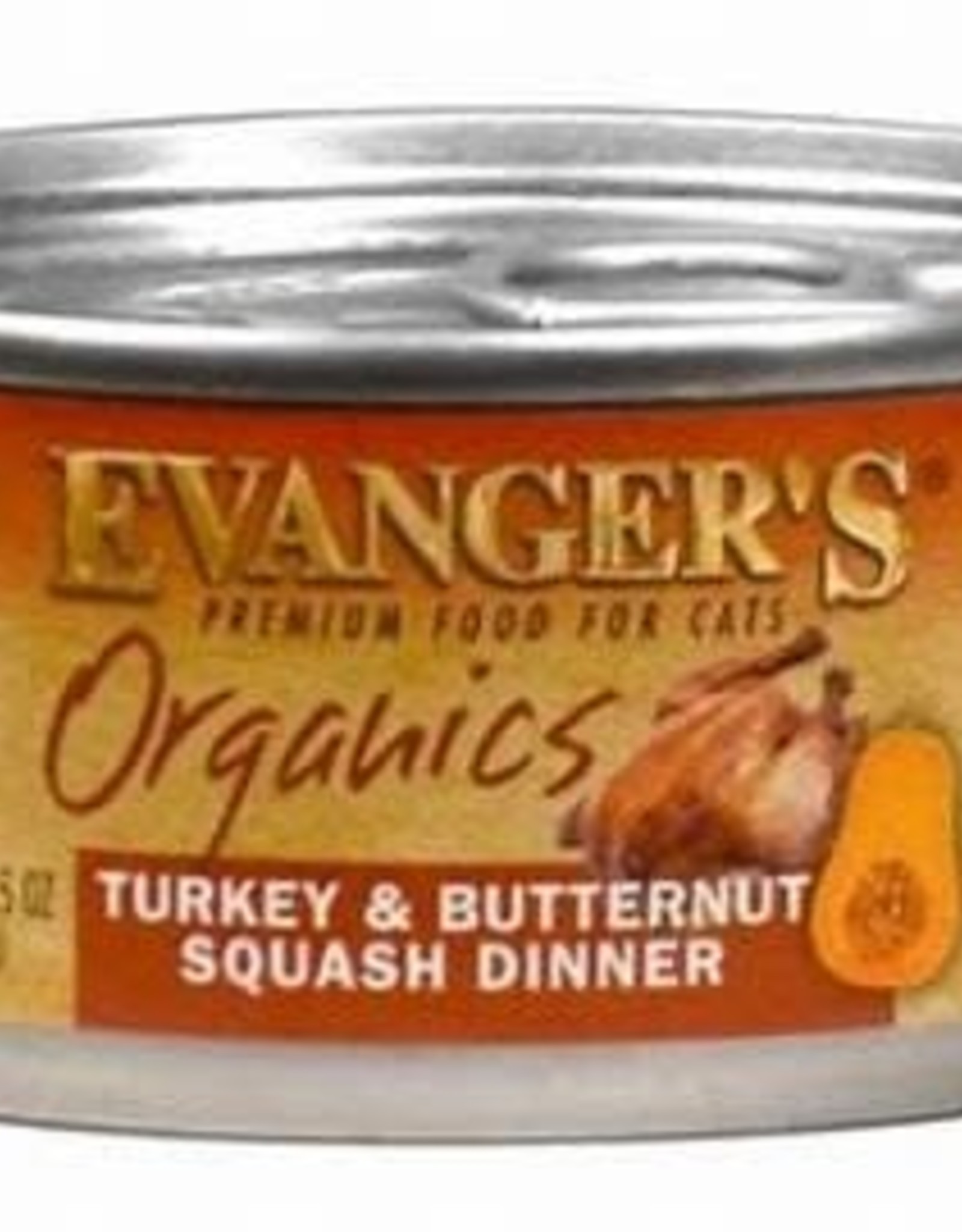 Evanger's Evangers 5.5 oz Cat Can Organic Turk Butternut Squash Grain Free