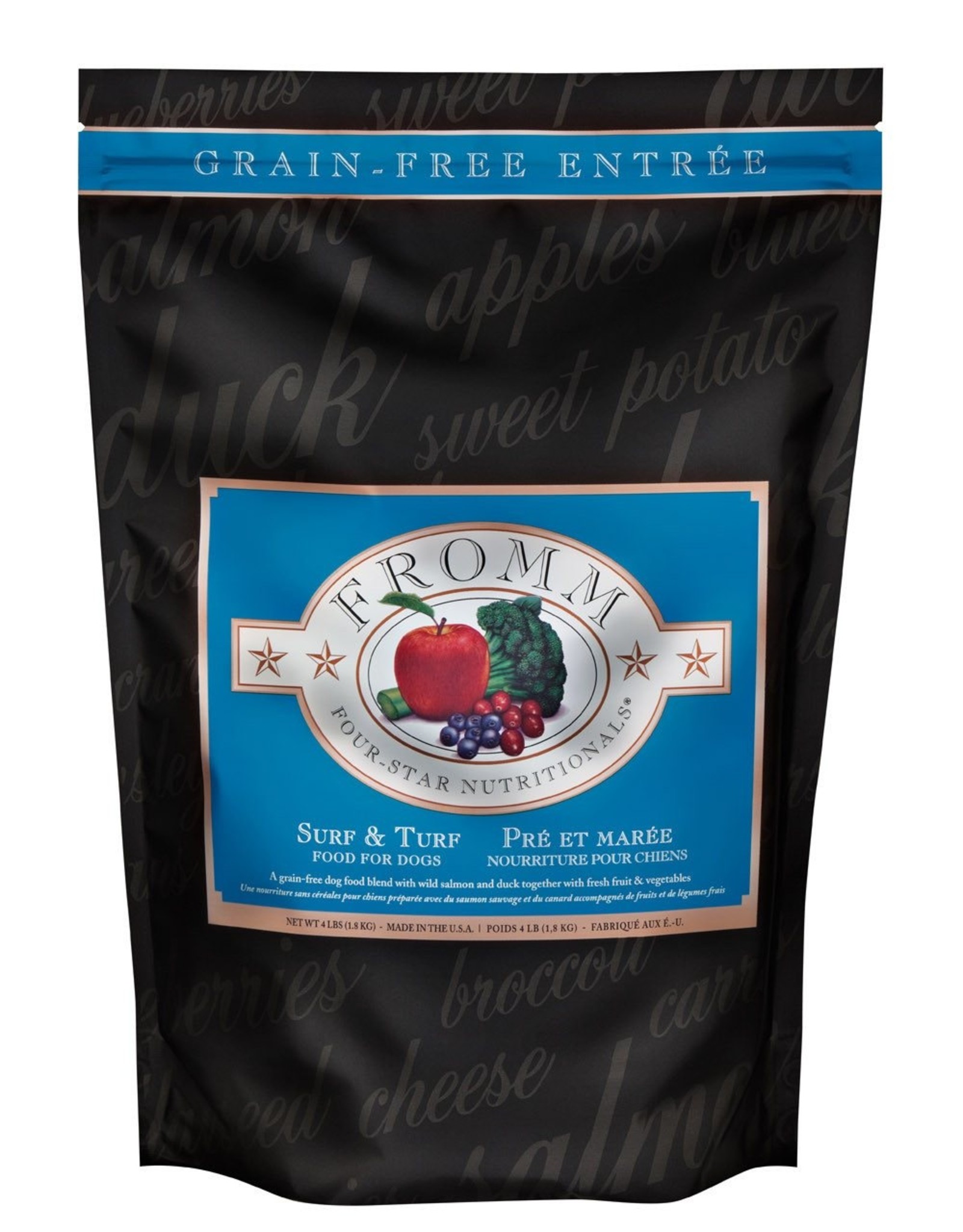 Fromm Fromm Four Star Surf and Turf/ Wild Salmon, Duck, Fruits & Vegetables- Dry Dog Food- 4 LB