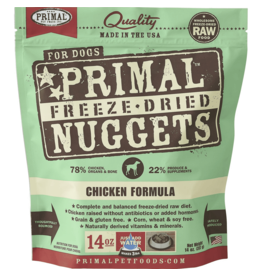Primal Primal Chicken Formula Nuggets Grain-Free Raw Freeze-Dried Dog Food 14 OZ