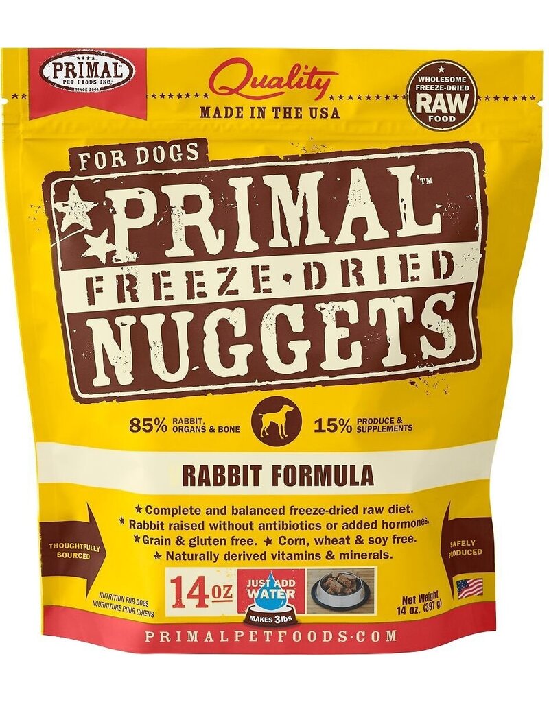 Primal Primal Freeze Dried Raw Rabbit Formula Dog Food 14oz