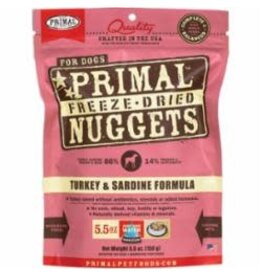 Primal Primal Freeze-Dried Raw Turkey & Sardine Nuggets Dog Food 5.5 oz