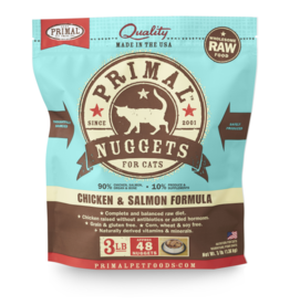 Primal Primal Frozen Raw Chicken & Salmon Formula Nuggets Cat Food 3 LB