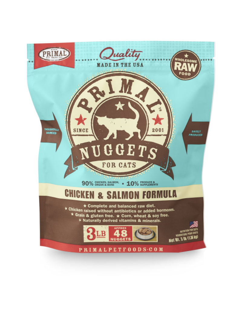 Primal Primal Frozen Raw Chicken & Salmon Formula Nuggets Cat Food 3 LB