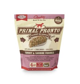 Primal Primal Pronto Frozen Raw Turkey & Sardine Dog Food 4LB