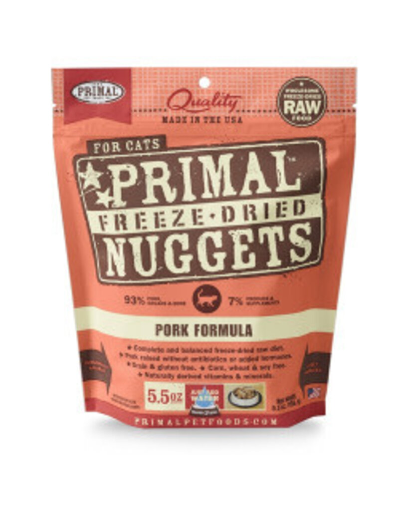 Primal Primal Pork Formula Nuggets Grain-Free Raw Freeze-Dried Cat Food