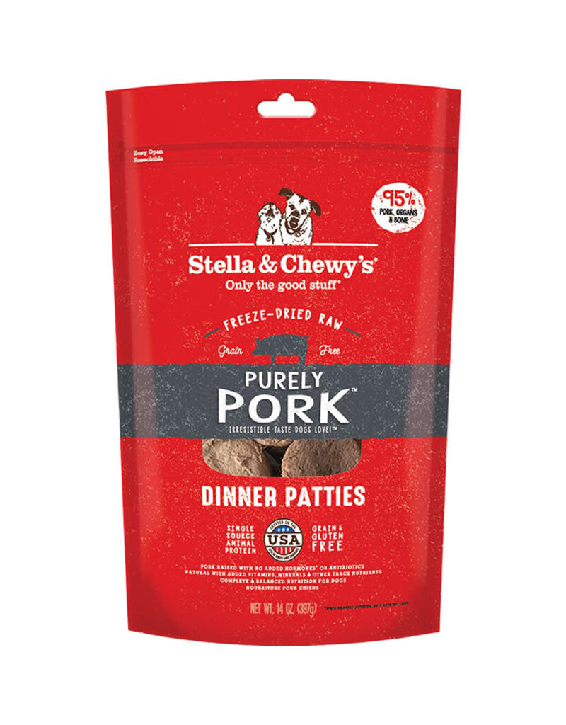 Stella & Chewy's Stella & Chewy's Freeze Dried Raw Purely Pork Dinner Patties For Dogs 14oz
