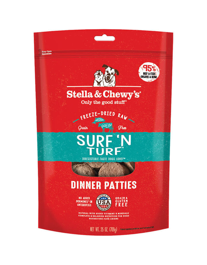 Stella & Chewy's Stella & Chewy's Freeze Dried Raw Surf 'N Turf Dinner Patties For Dogs 25oz