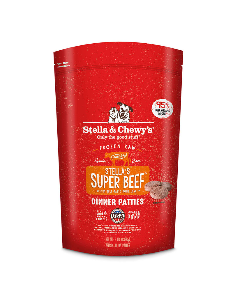 Stella & Chewy's Stella & Chewy's Frozen Raw Super Beef Dinner Patties For Dogs 6LB