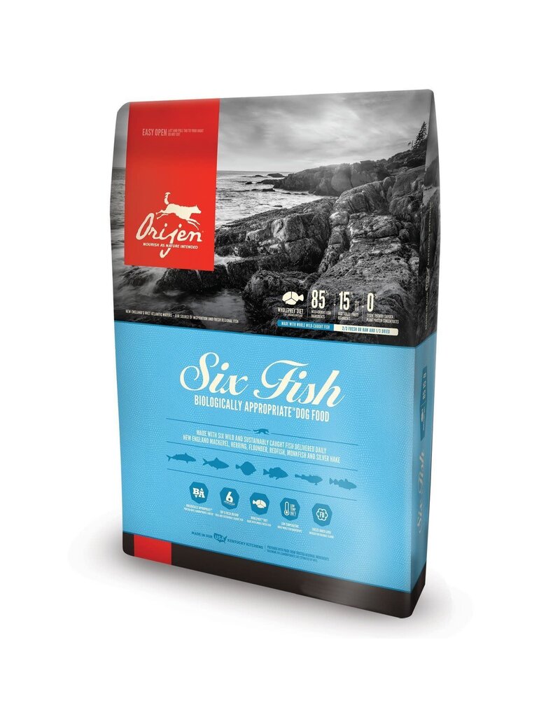 Orijen Orijen Six Fish/ Mackerel,Herring, Flounder, Red Fish, Monkfish & Silver Hake Dry Dog Food-