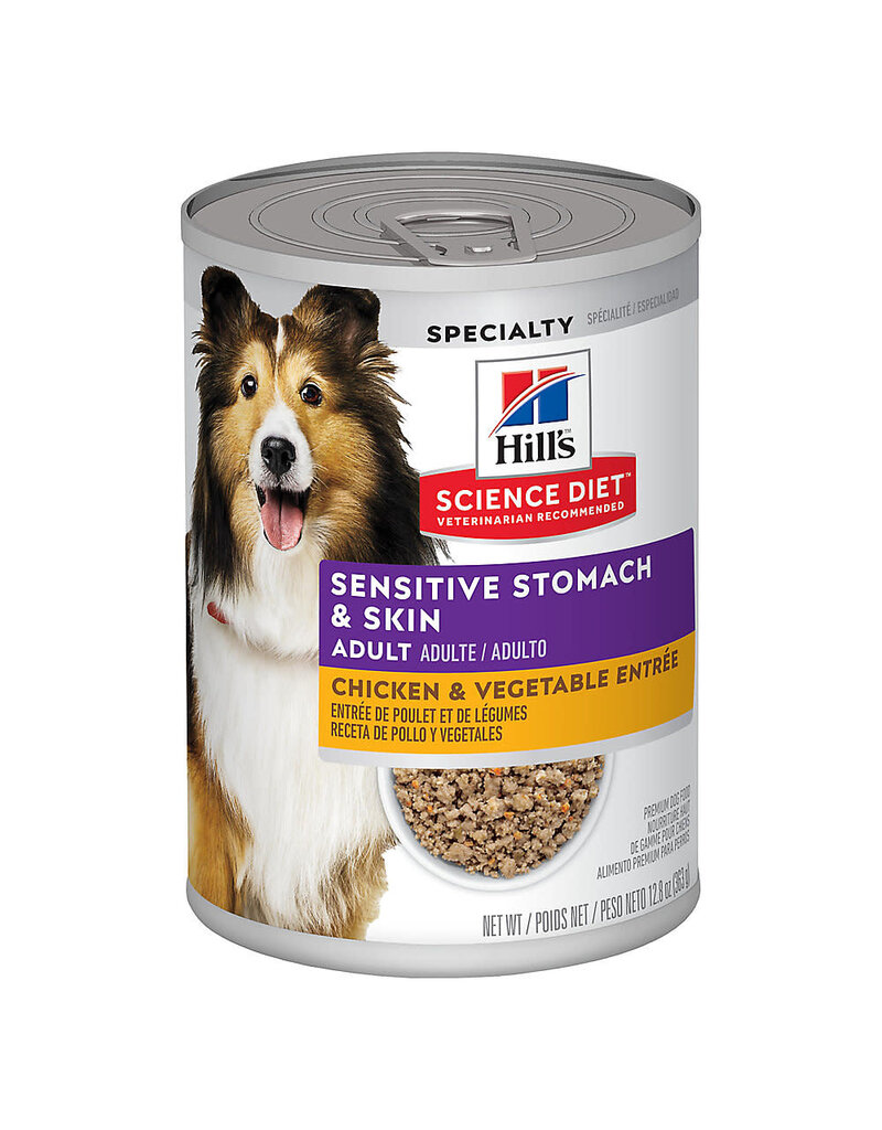 Hill's Science Hills Sensitive Stomach & Skin Chicken & Vegtable Entree 12.8oz (603772)
