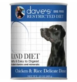 Daves Pet Food Dave's Dog Chicken & Rice Restricted 13 oz