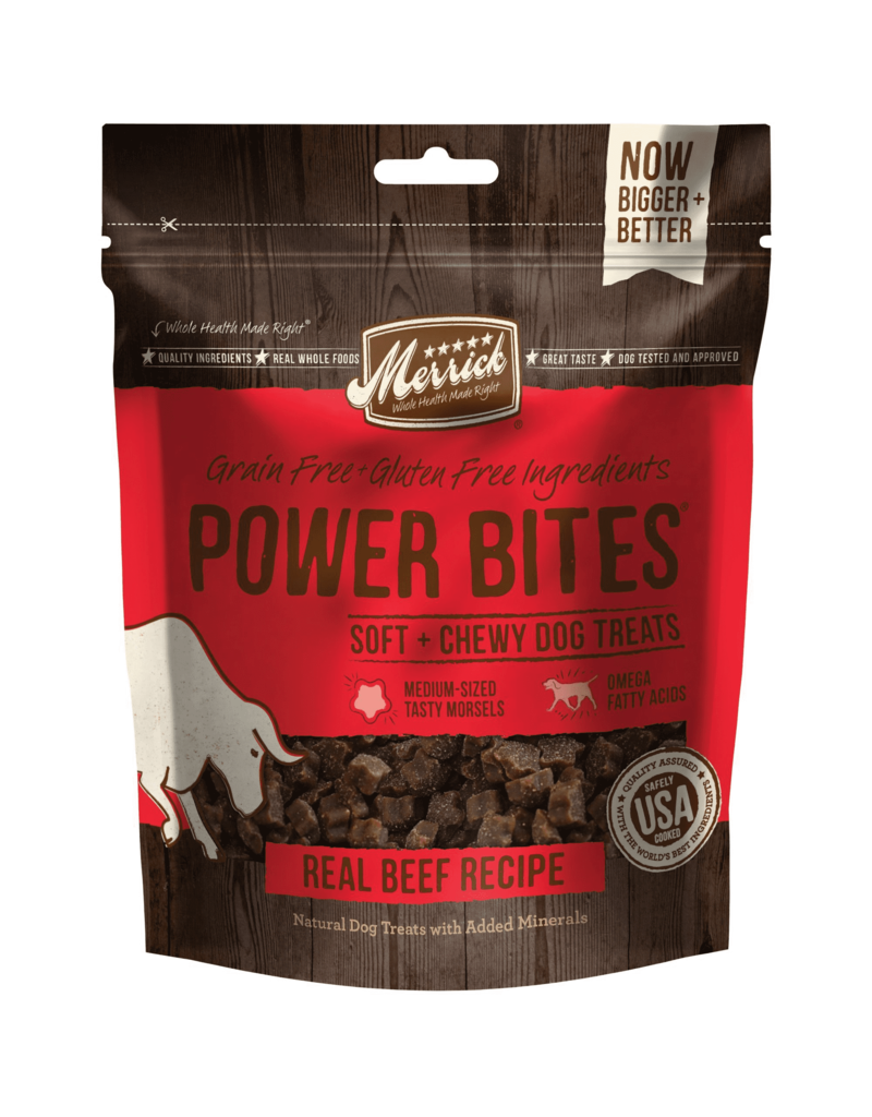 Merrick Merrick Power Bites Real Texas Beef Recipe Grain-Free Soft & Chewy Dog Treats 6 oz