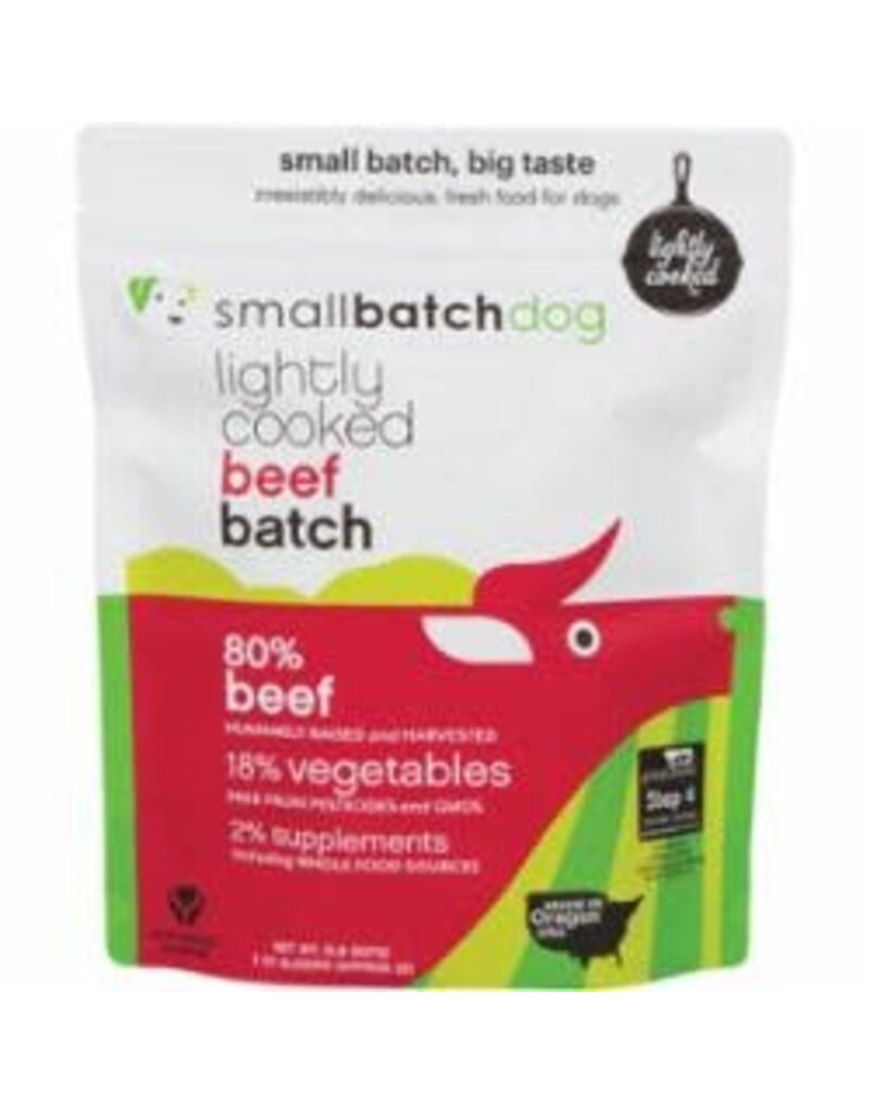 Small Batch SmallBatch Lightly Cooked Beef Recipe Frozen Dog Food 2LB