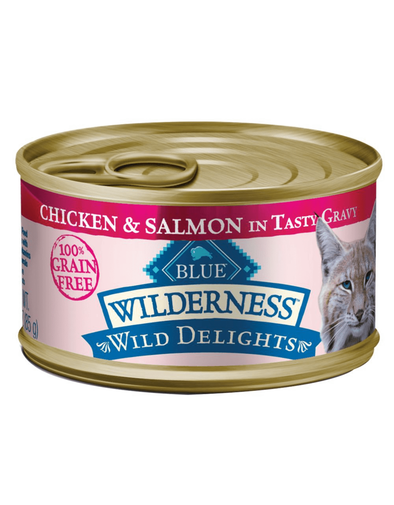 Blue Buffalo Blue Buffalo Wilderness Wild Delights Chicken & Salmon in Tasty Gravy Grain-Free Canned Cat Food 3 oz