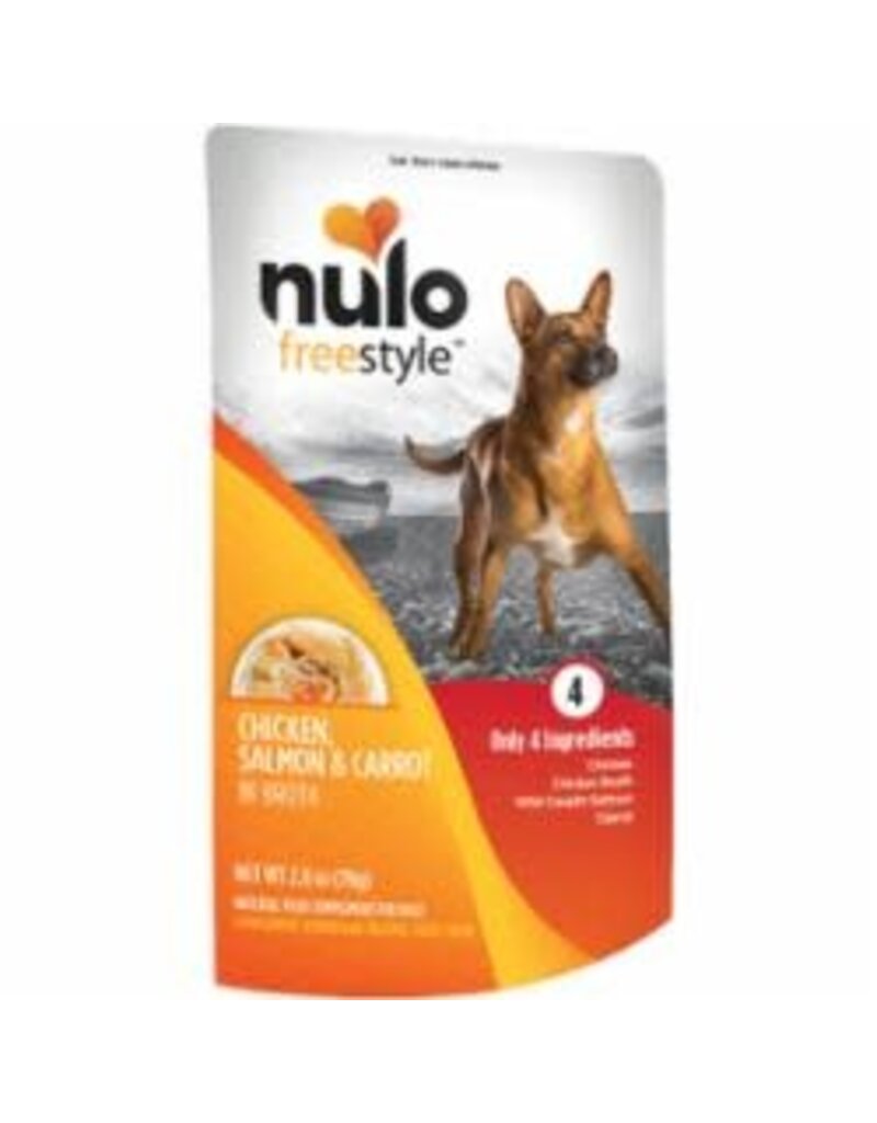 Nulo Nulo Freestyle Dog GF Chicken, Salmon & Carrots Pouch 2.8oz