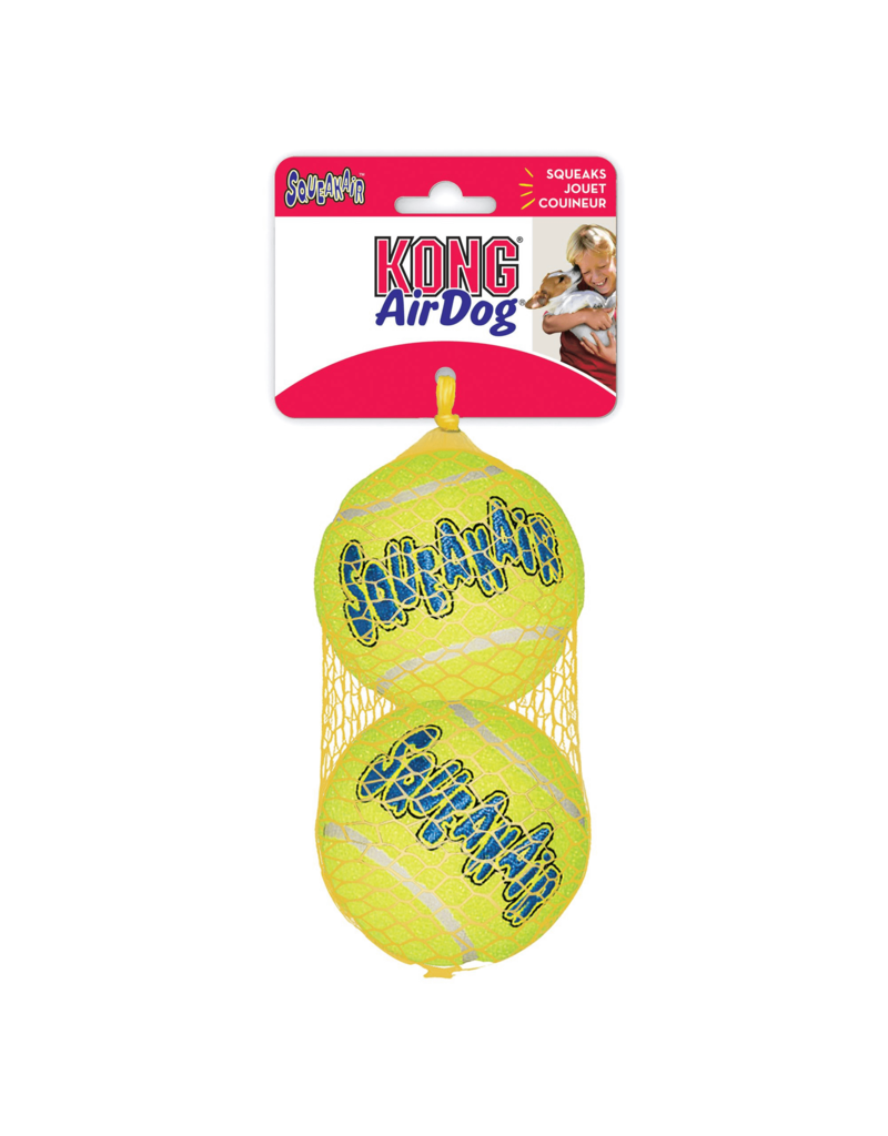 Kong Kong AirDog SqueakAir Yellow Balls 2Pack Large Dog Toy