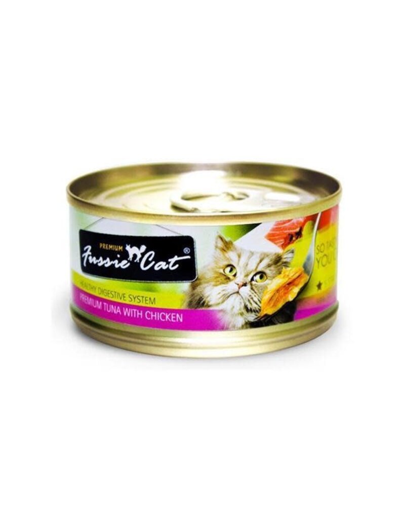 Fussie Cat Fussie Premium Tuna with Chicken Formula in Aspic Grain-Free Canned Cat Food 2.82 oz.