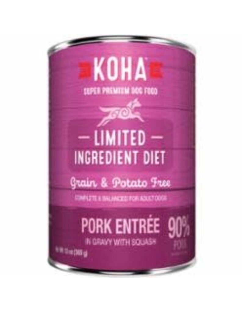 Koha KOHA DOG LIMITED INGREDIENT GRAIN FREE 90% PORK 13OZ