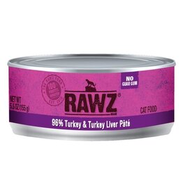 Rawz Rawz 96% Turkey & Turkey Liver Pate Canned Cat Food 5.5oz